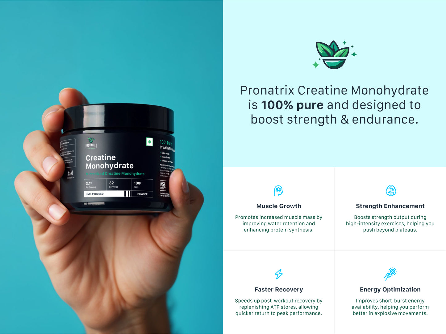 Creatine Monohydrate (100g) - Unflavoured